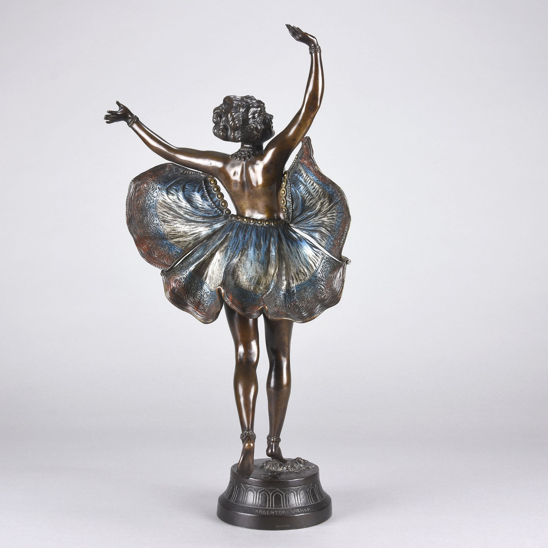 Antique Bronze - Vienna Bronze - Butterfly Dancer - Richard Thuss Bronze - Hickmet Fine Arts
