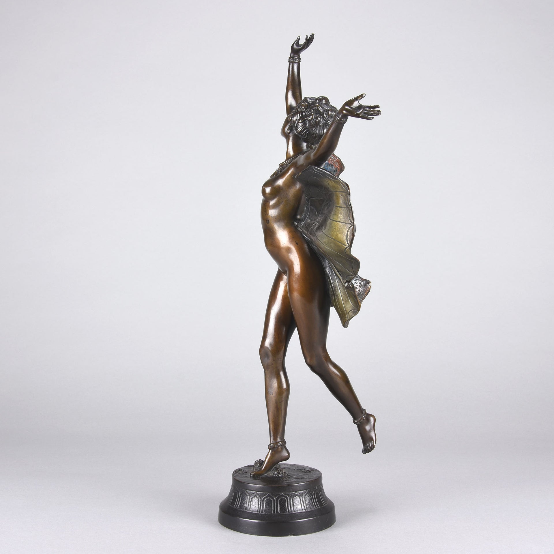 Antique Bronze - Vienna Bronze - Butterfly Dancer - Richard Thuss Bronze - Hickmet Fine Arts