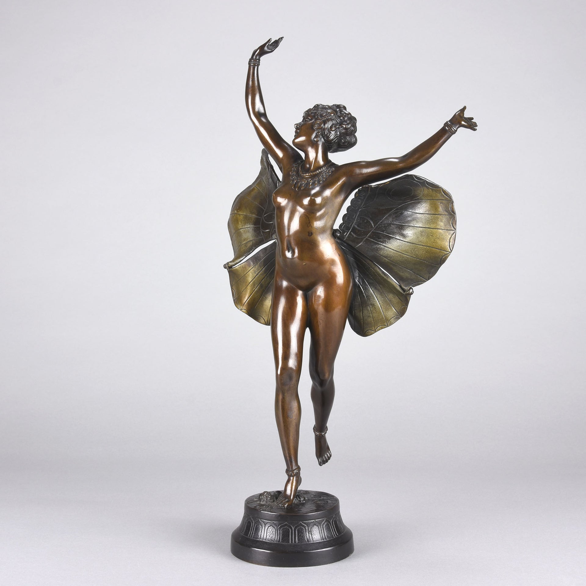 Antique Bronze - Vienna Bronze - Butterfly Dancer - Richard Thuss Bronze - Hickmet Fine Arts