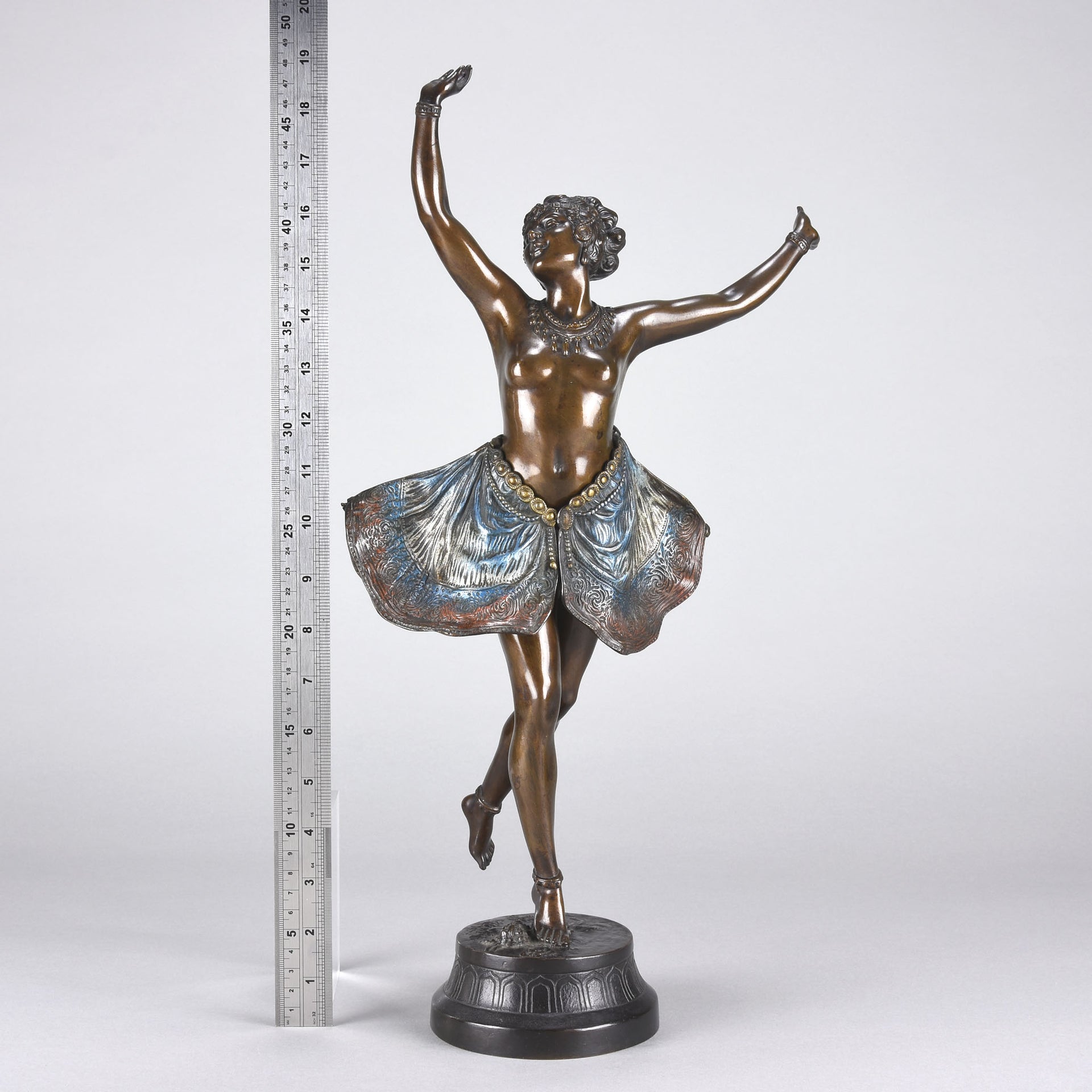 Antique Bronze - Vienna Bronze - Butterfly Dancer - Richard Thuss Bronze - Hickmet Fine Arts