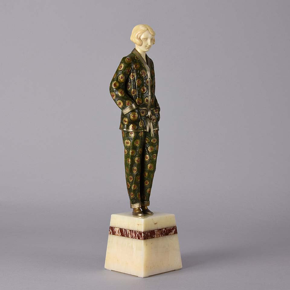 Georges Rigot Figure "Pyjama Girl" - Art Deco - Hickmet Fine Arts 
