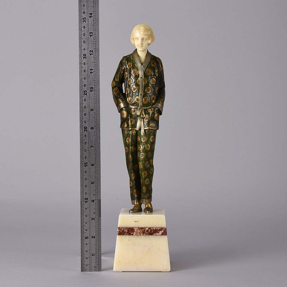 Georges Rigot Figure "Pyjama Girl" - Art Deco - Hickmet Fine Arts 