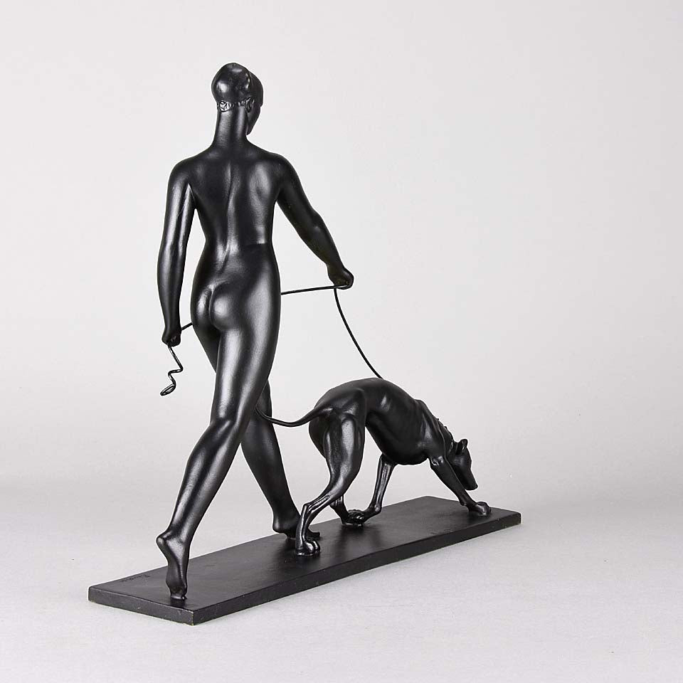 Rivoire Bronze - Femme avec Chien - Hickmet Fine Arts