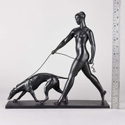 Rivoire Bronze - Femme avec Chien - Hickmet Fine Arts