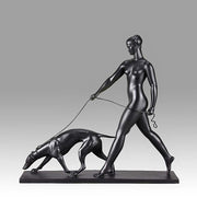 Rivoire Bronze - Femme avec Chien - Hickmet Fine Arts