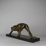 Rochard Bronze “Panthère Marchant” - Animaliers - Antique Bronze - Hickmet Fine Arts 