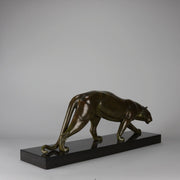 Rochard Bronze “Panthère Marchant” - Animaliers - Antique Bronze - Hickmet Fine Arts 