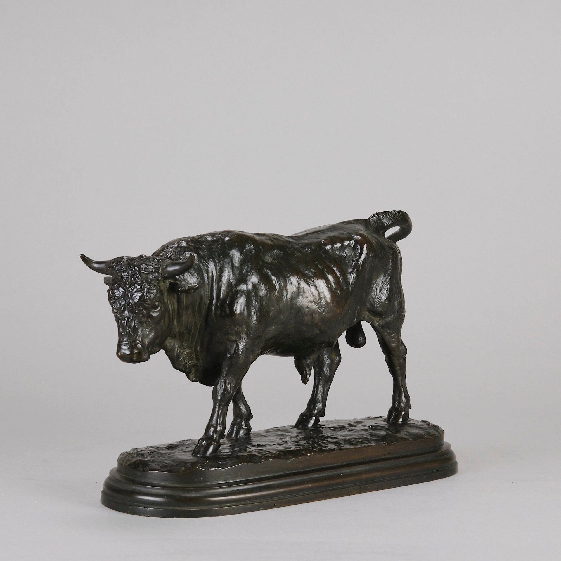 Antique Bronze - Taureau Debout - Rosa Bonheur - Bronze statues for sale - Bronze sculptures for sale - Antique bronze statues - Hickmet Fine Arts