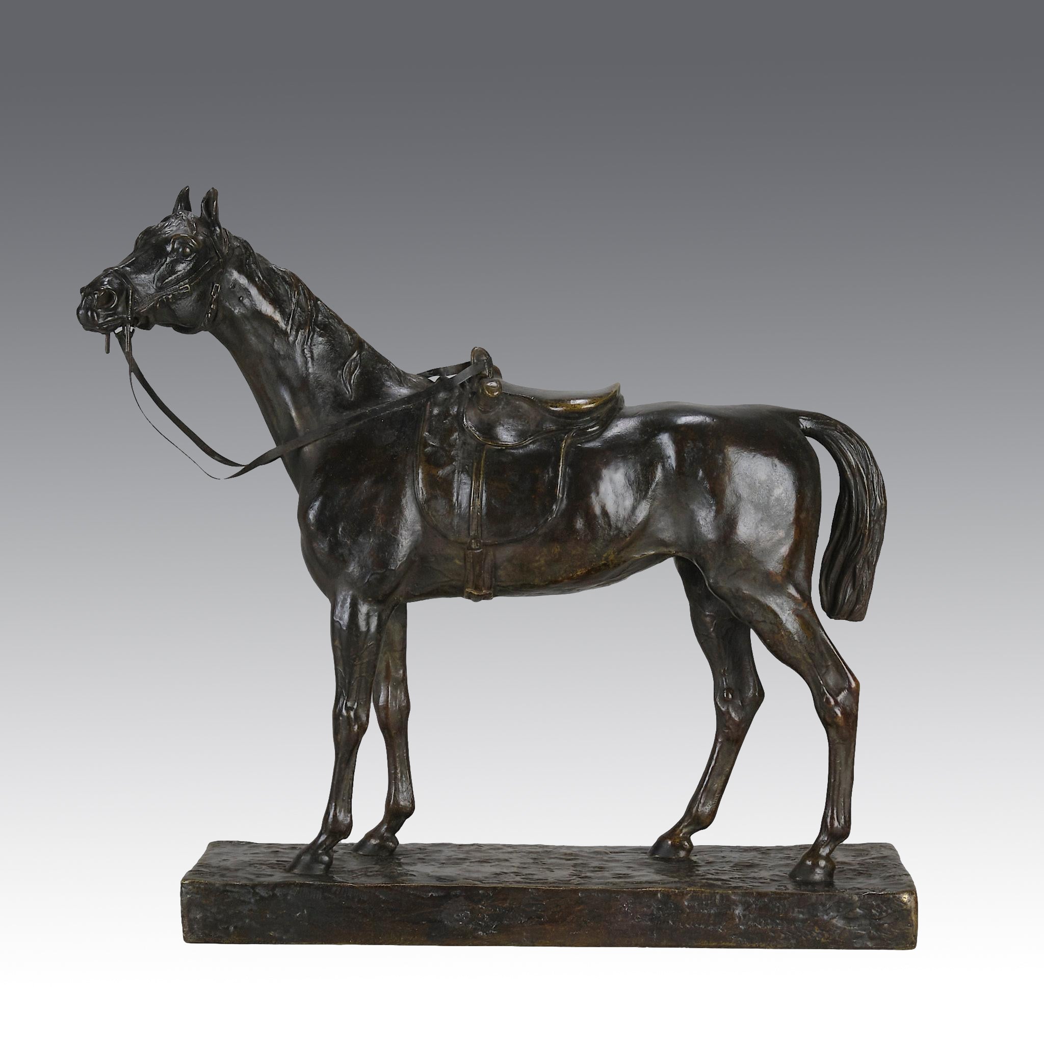 Jules Moigniez Bronze - Saddled Horse - Hickmet Fine Arts