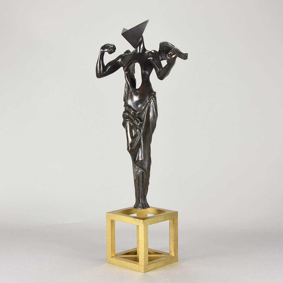 加藤日砂A window Scene Angel in Bronze Dali Angel by Salvador Dali - Hickmet Fine Arts