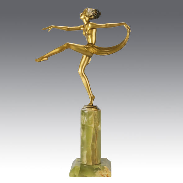 Scarf Dancer - Josef Lorenzl - Art Deco Figurines - Hickmet Fine Arts