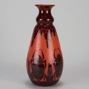 Le Verre Francais Schneider Scarab vase