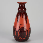 Le Verre Francais Schneider Scarab vase