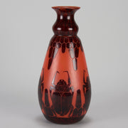 Le Verre Francais Schneider Scarab vase