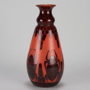 Le Verre Francais Schneider Scarab vase