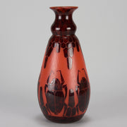 Le Verre Francais Schneider Scarab vase