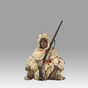 Franz Xavier Bergman Bronze - Arab warrior with rifle - Franz Bergman