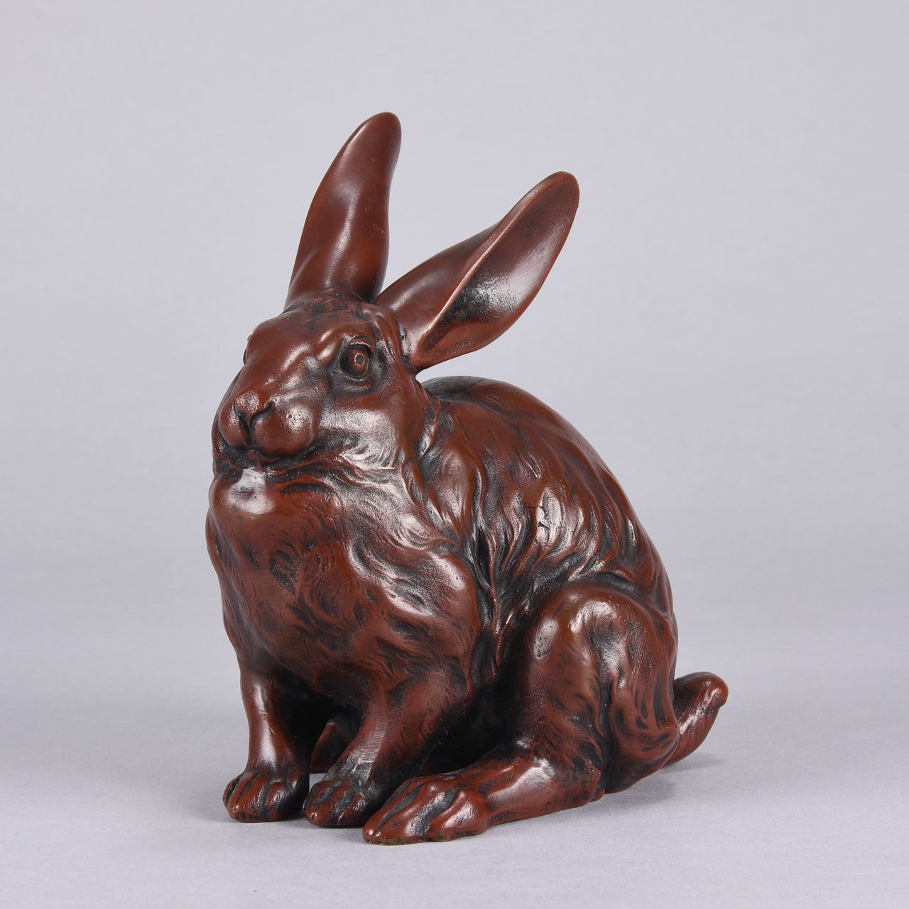 Japanese Okimono - Seated Rabbit - Hickmet Fine Arts 