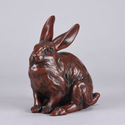 Japanese Okimono - Seated Rabbit - Hickmet Fine Arts 