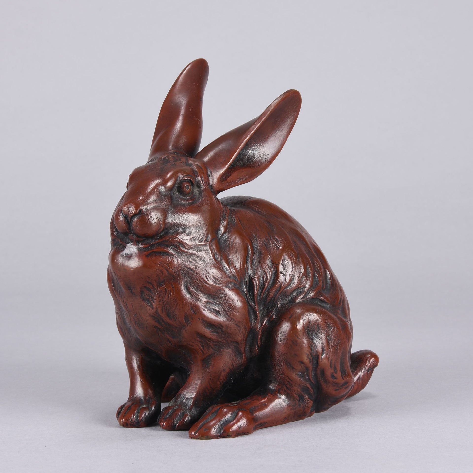 Japanese Okimono - Seated Rabbit - Hickmet Fine Arts 