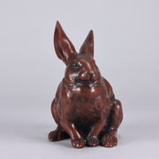 Japanese Okimono - Seated Rabbit - Hickmet Fine Arts 