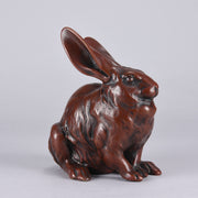 Japanese Okimono - Seated Rabbit - Hickmet Fine Arts 