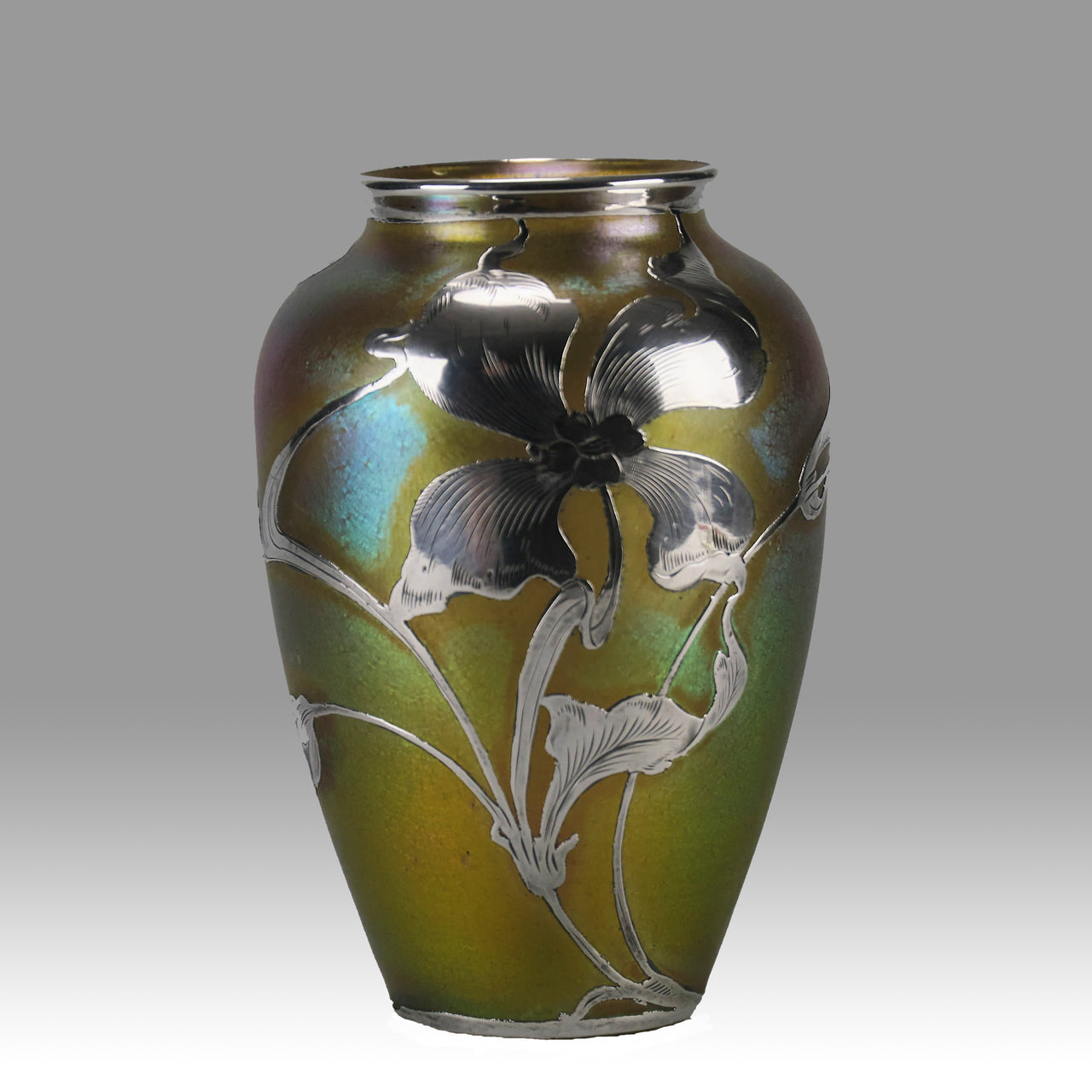 Silberiris Loetz Silvered Vase - Loetz Glass - Art Nouveau Glass - Hickmet Fine Arts