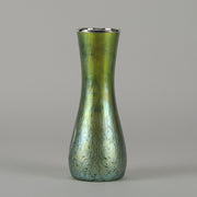 Slender Nouveau Silvered Vase by Johann Loetz