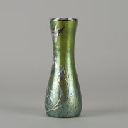 Slender Nouveau Silvered Vase by Johann Loetz