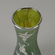 Slender Nouveau Silvered Vase by Johann Loetz