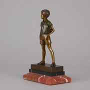 Hoop Girl and Sonny Boy - Ferdinand Preiss - Preiss Powder Puff Art Deco Sculpture Ferdinand Preiss -  Hickmet Fine Arts 