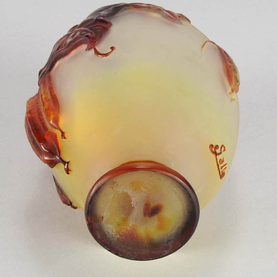 Soufflé Vase with Fruit by Gallé