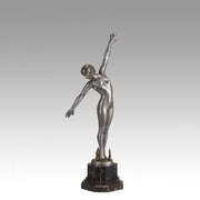 Art Deco Spear Dancer by Fernand Ouillon-Carrere - Art Deco sculptures for sale - Deco Bronze - Hickmet Fine Arts