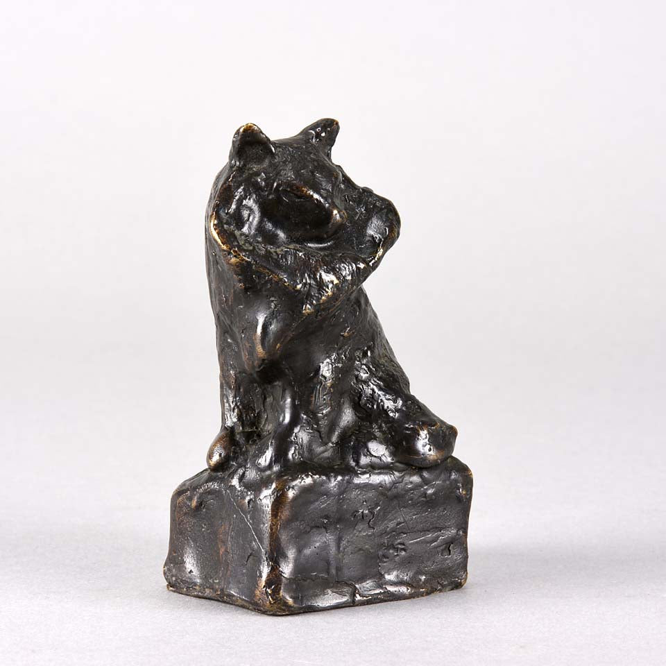 Théophile Steinlen Bronze - Seated Cat - Hickmet Fine Arts