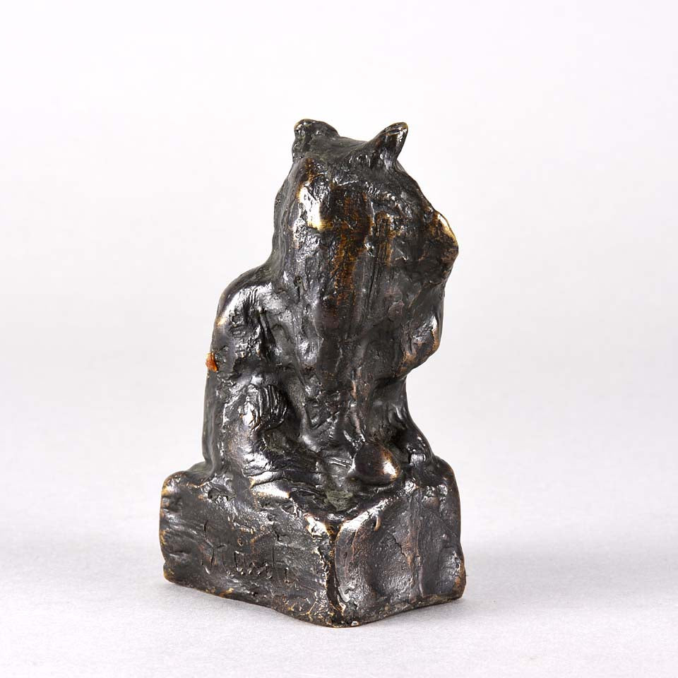 Théophile Steinlen Bronze - Seated Cat - Hickmet Fine Arts