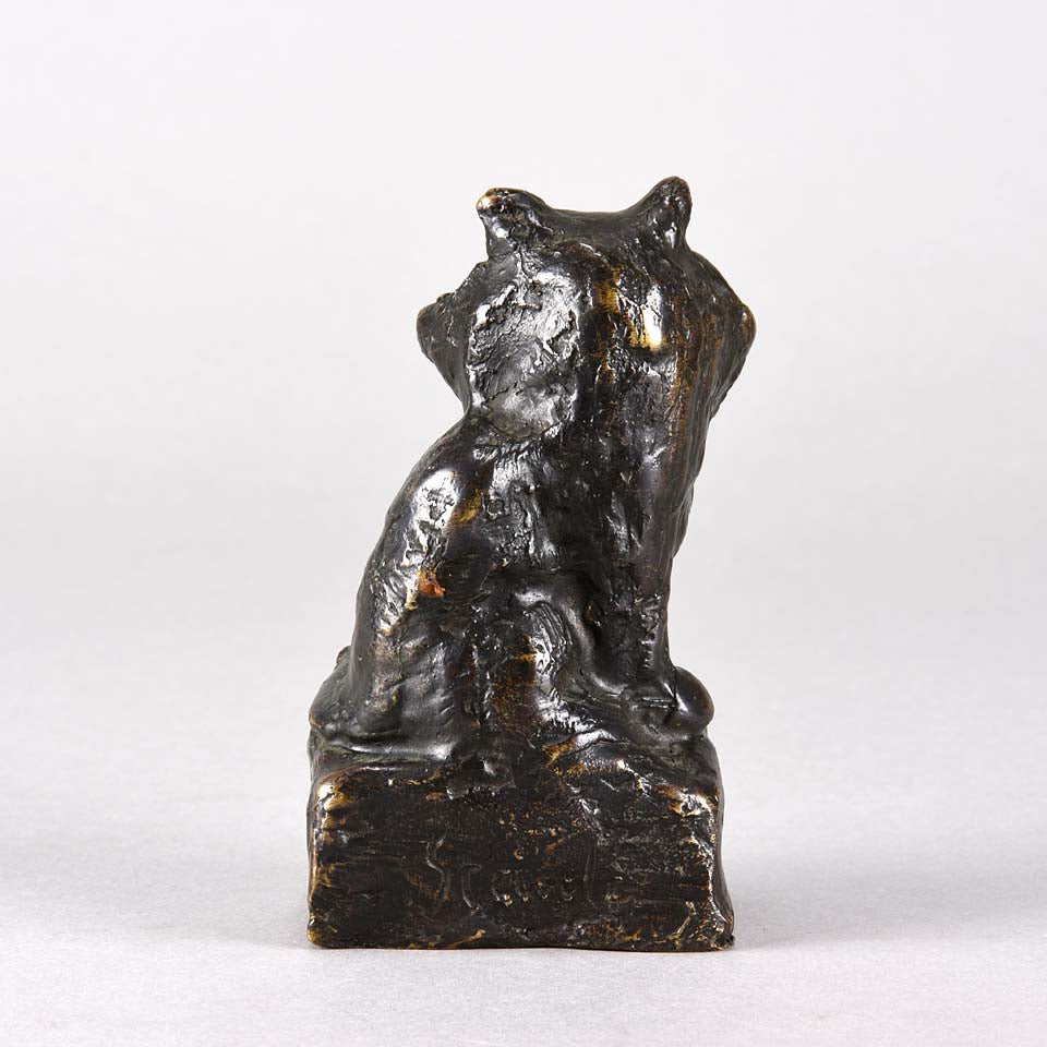 Théophile Steinlen Bronze - Seated Cat - Hickmet Fine Arts