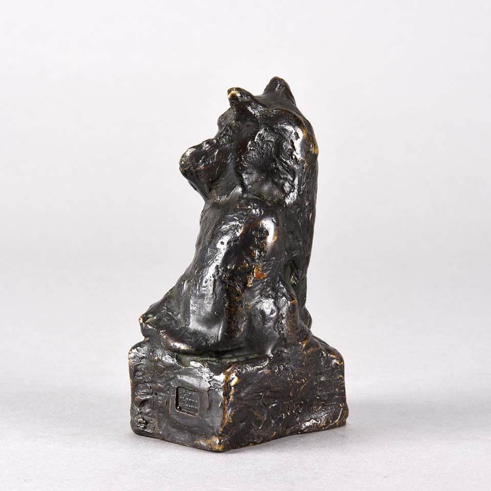 Théophile Steinlen Bronze - Seated Cat - Hickmet Fine Arts