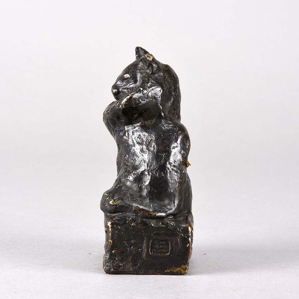 Théophile Steinlen Bronze - Seated Cat - Hickmet Fine Arts