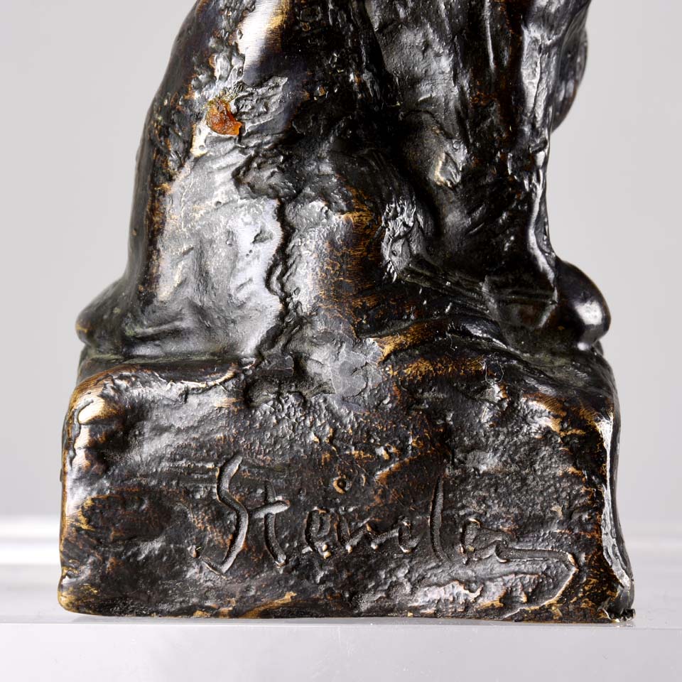 Théophile Steinlen Bronze - Seated Cat - Hickmet Fine Arts