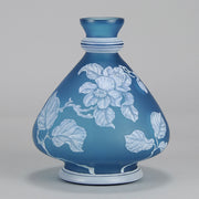 Stevens and Williams Blue Cameo Vase
