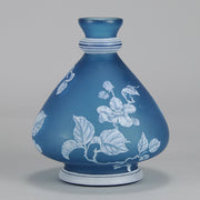 Stevens and Williams Blue Cameo Vase