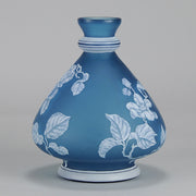 Stevens and Williams Blue Cameo Vase