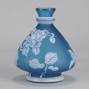 Stevens and Williams Blue Cameo Vase
