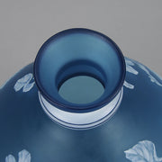 Stevens and Williams Blue Cameo Vase