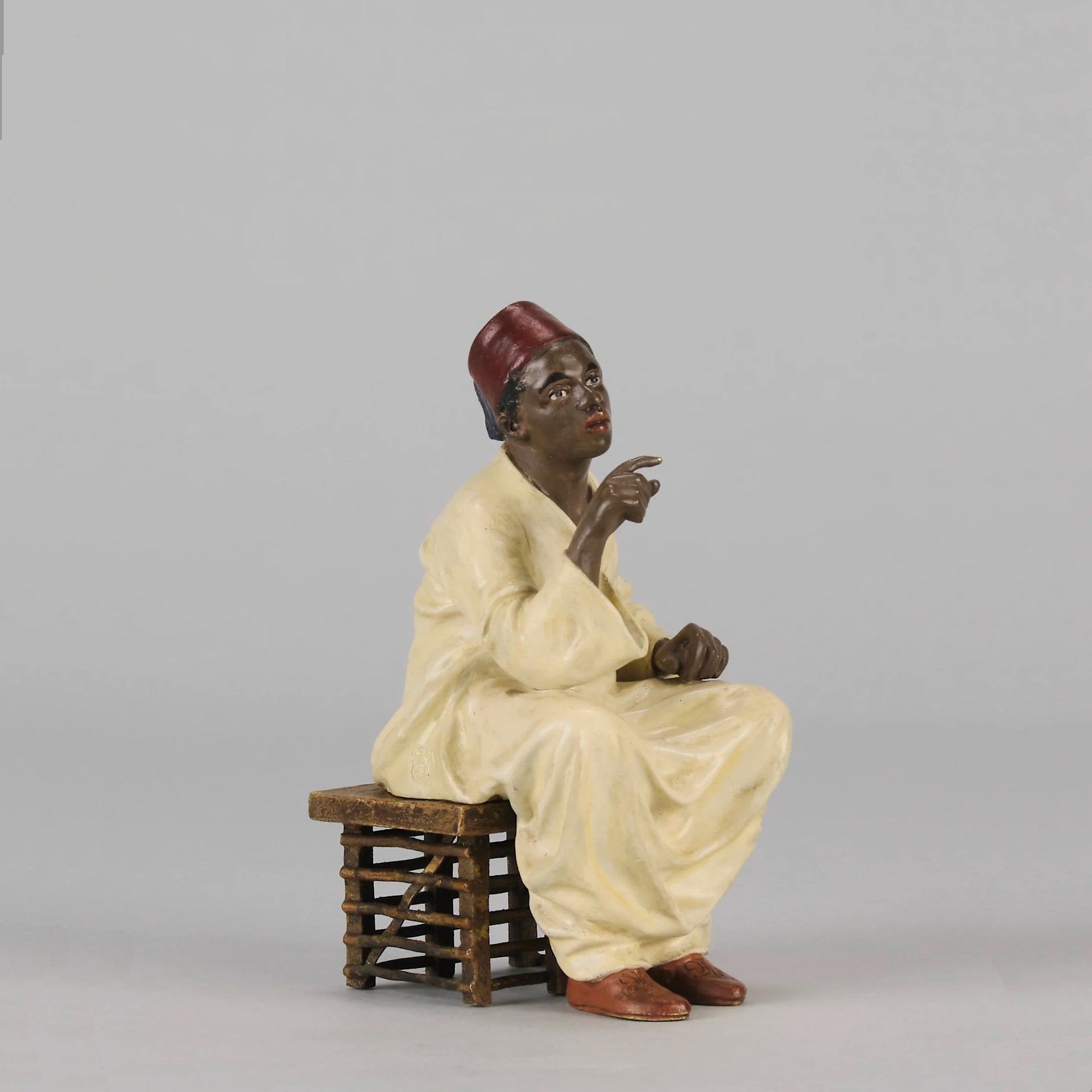Bergman Bronze - Antique Bronze - Seated Teacher - bergman cold painted bronze - hickmet Fine Arts 