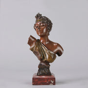 Art Nouveau Bust - Emmanuel Villanis - THAÏS - Antique Bronze - Bronze statues for sale - Bronze sculptures for sale - Antique bronze statues - Hickmet Fine Arts