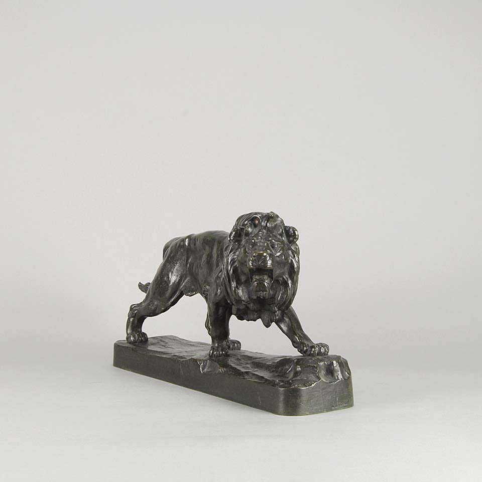 Paul Thomas Bronze Lion Qui Marche