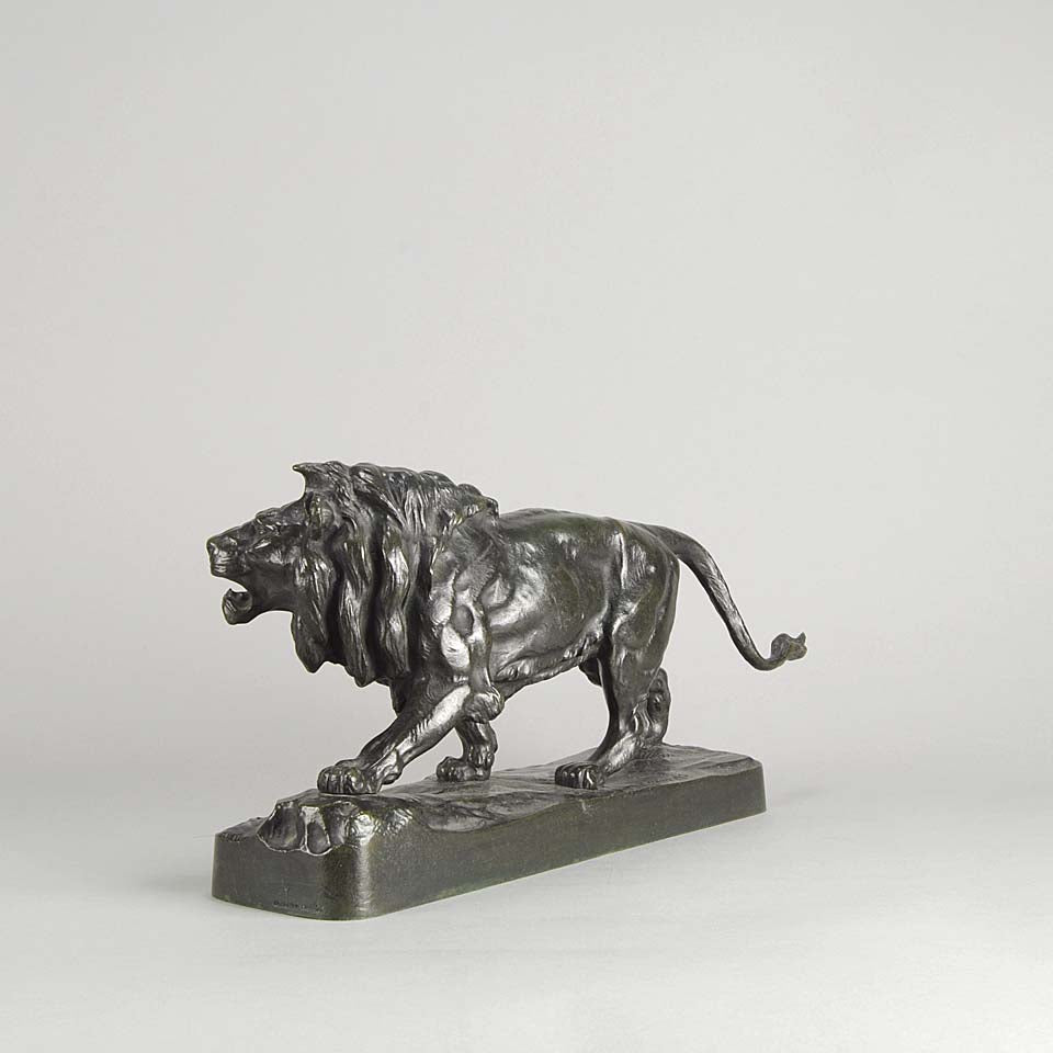 Paul Thomas Bronze Lion Qui Marche