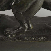 Paul Thomas Bronze Lion Qui Marche