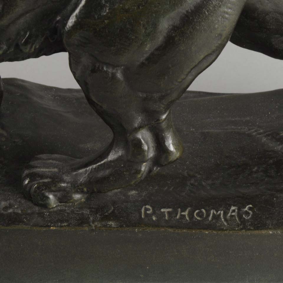 Paul Thomas Bronze Lion Qui Marche